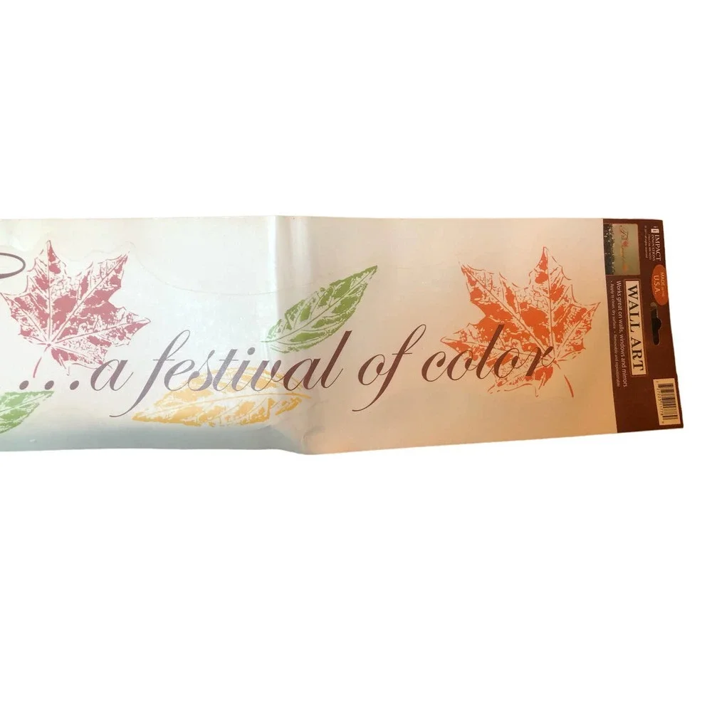 Vintage Thanksgiving Fall‎ Wall Window Art Removable Reusable Festival of Colors